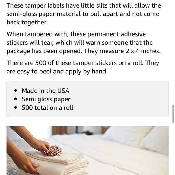 Cleaned & Sanitized Tamper Evident stickers 450 ct - Picture 7 of 7